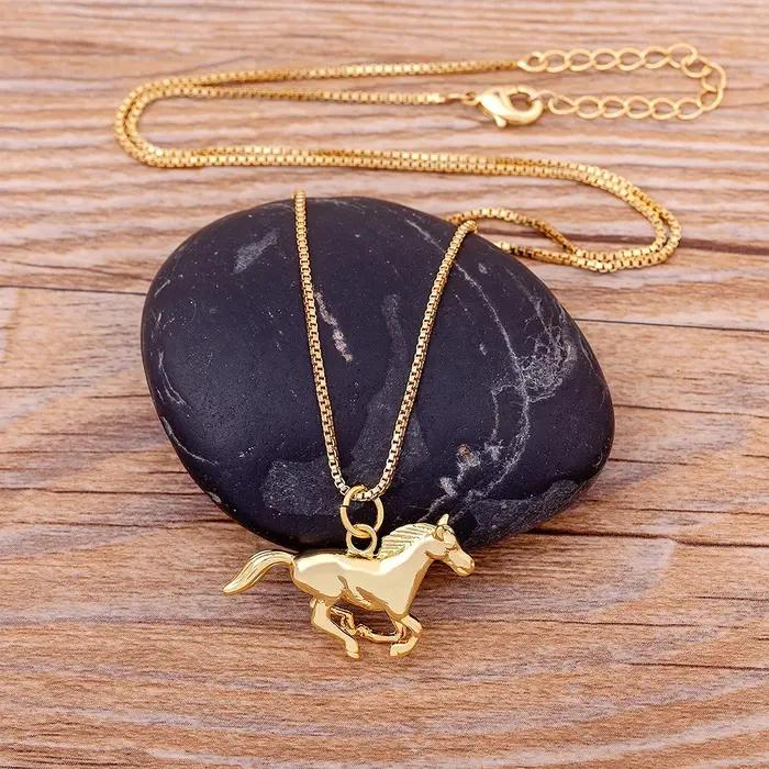 Nidin nouveauté cheval pendentif mode fête de mariage bijoux pour femmes hommes chanceux course