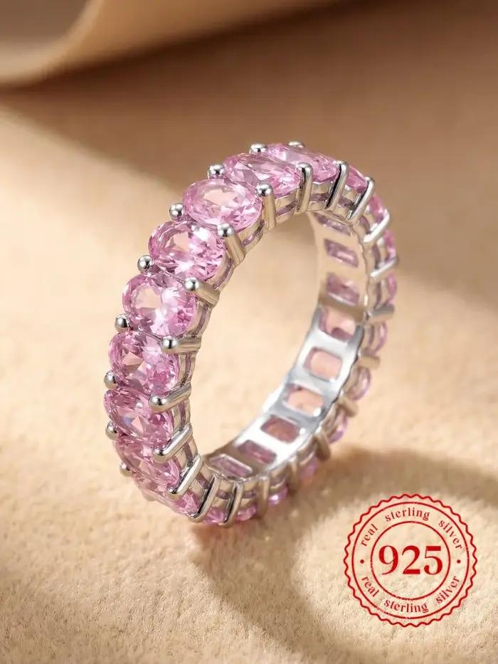Bague ovale originale en argent Sterling 925 pour femmes