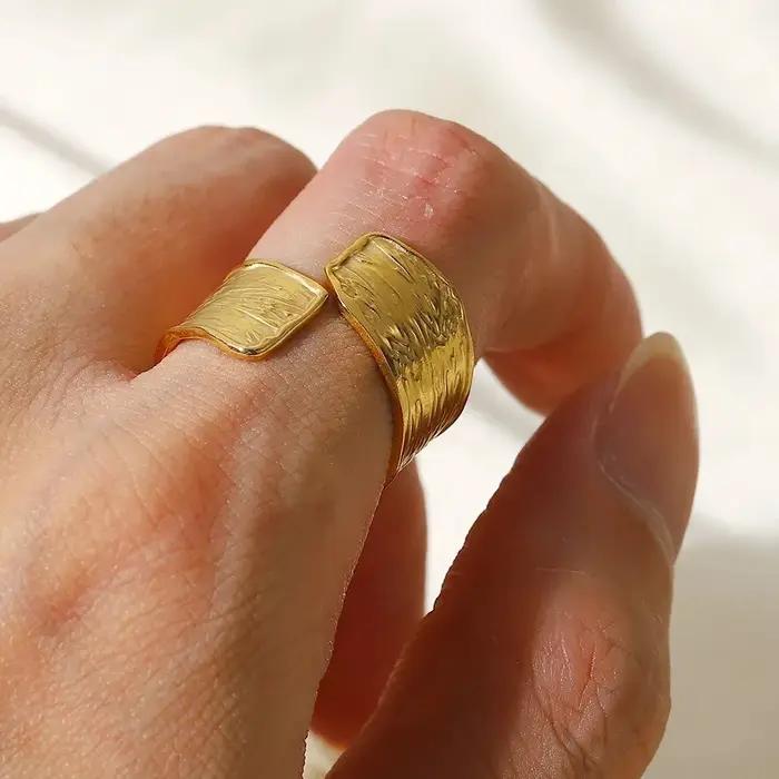 Bijoux Miia, élégantes bagues ouvertes ajustables en perles pour femmes