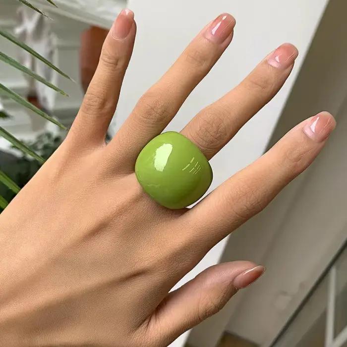 Bague ronde à la mode européenne et américaine