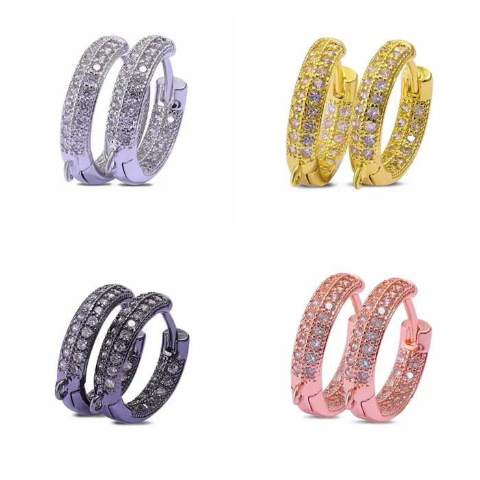 Boucles d'oreilles en cristal à levier créatif pour femmes