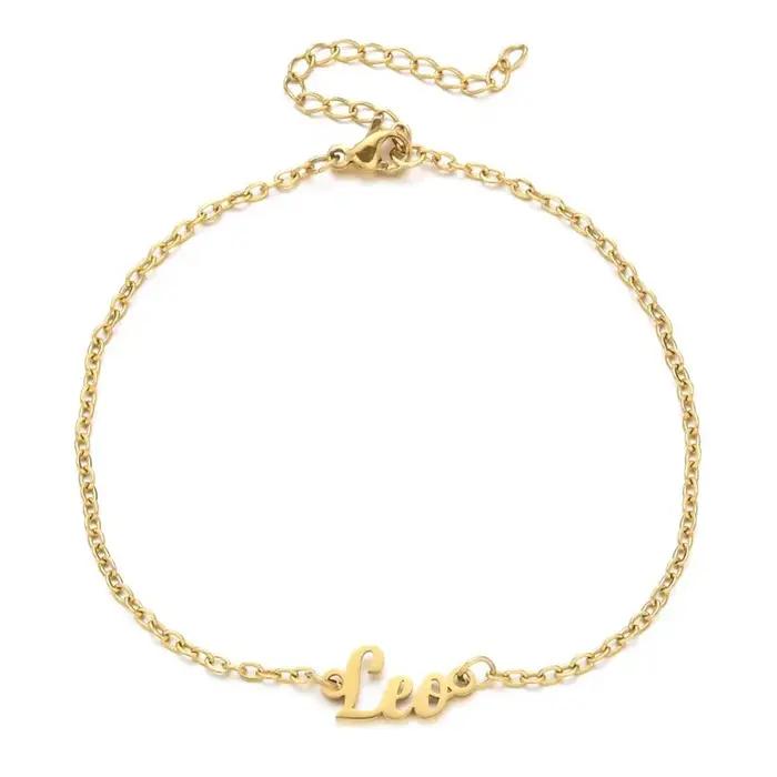 Bracelet de cheville personnalisé avec nom pour femmes