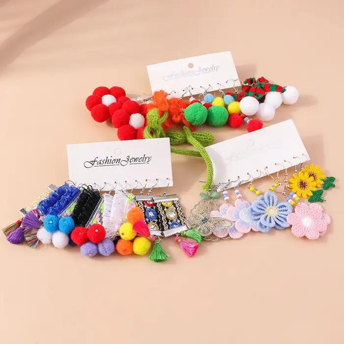 Boucles d'oreilles faites à la main pour femmes et filles