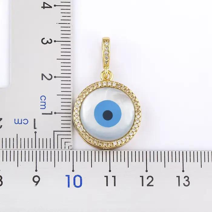 Nidin nouveauté plaqué or mauvais œil pendentif collier pour femmes Zircon bijoux clavicule chaîne tour de cou fête cadeau de mariage
