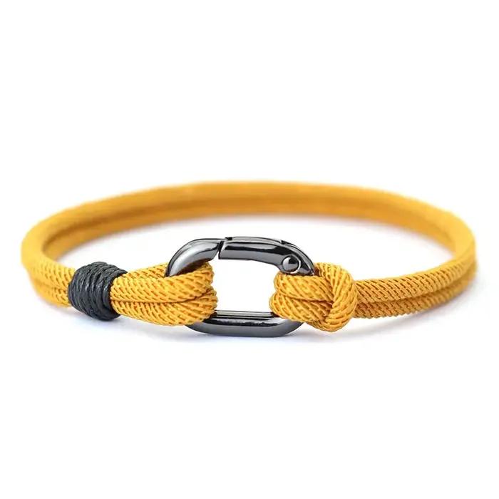 Noter Bracelet à fil fin pour hommes fait à la main tressé chaîne charme Braslet en plein air survie Bracelet élégant noeud nautique Pulsera