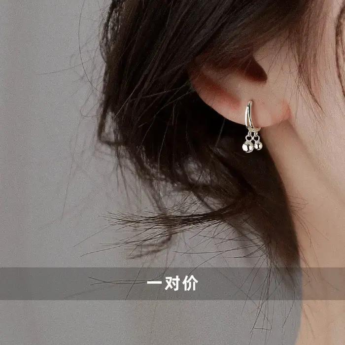 Boucles d'oreilles boule en argent regardé 925 pour femmes, bijoux créatifs, chauds et sexy, cadeau