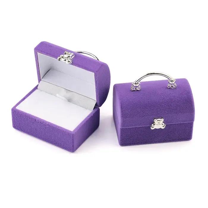 Boîte à bijoux en velours de luxe pour mariage et fiançailles en cuivre blanc noir verte à offrir pour femme occasions spéciales