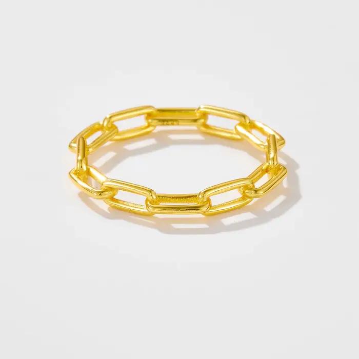 ANDYWEN – bague en chaîne en argent Sterling 925 pour femmes