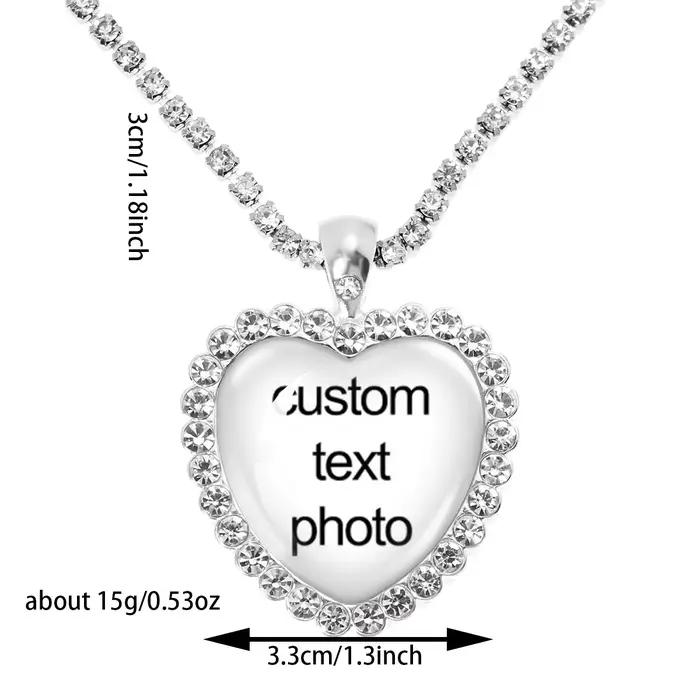 Colliers personnalisés avec pendentif personnalisé en forme de cœur de pêche
