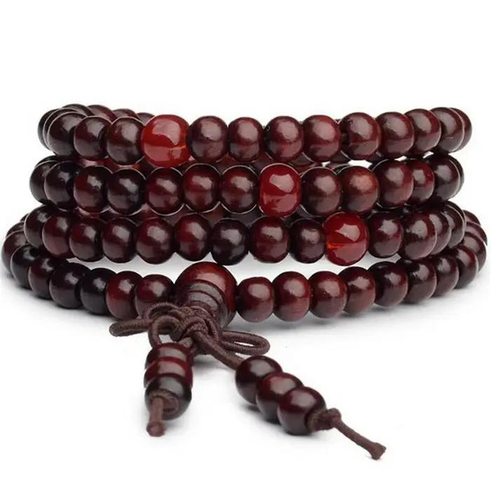 Bracelet en bois de santal naturel bouddhiste bouddha méditation