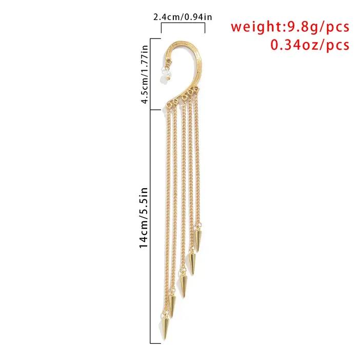 Lacteo – boucles d'oreilles à rivets longs pampilles pour femmes et filles