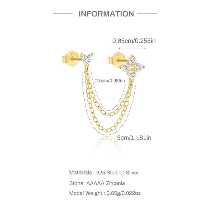 Aide – boucles d'oreilles carrées en argent Sterling 925 pour femmes