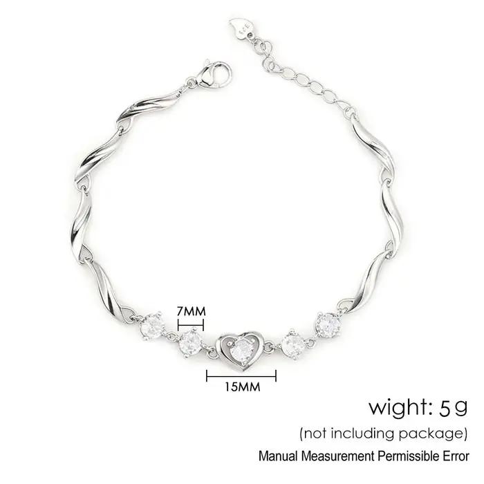 Bracelet à maillons ondulés torsadés pour femmes