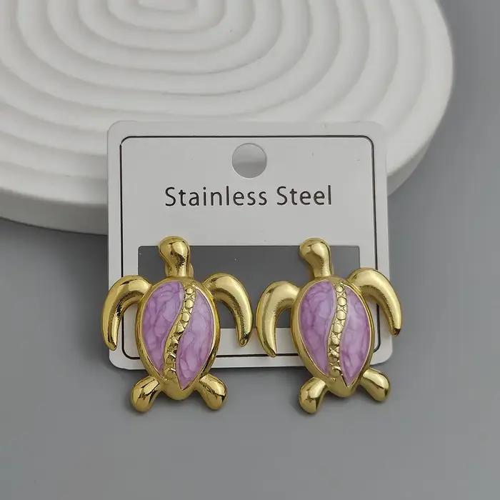 Boucles d'oreilles en forme de tortue de mer pour femmes