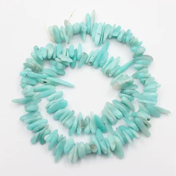 APDGG – perles en Amazonite péruvienne naturelle, libres de forme, 15.5 pouces, pour fabrication de