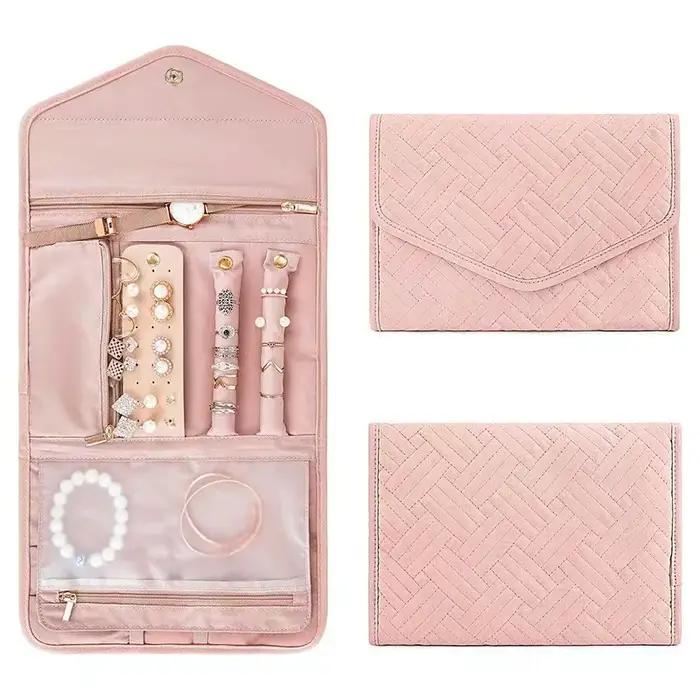 Rouleau de rangement pour bijoux de voyage - Pochette pliable pour bracelets