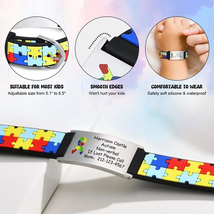 Bracelet Aspergers d'autisme personnalisé pour petite fille