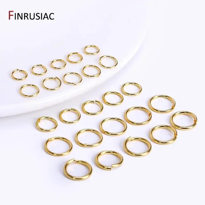Anneaux de saut plaqués or 18 carats pour la fabrication de bijoux