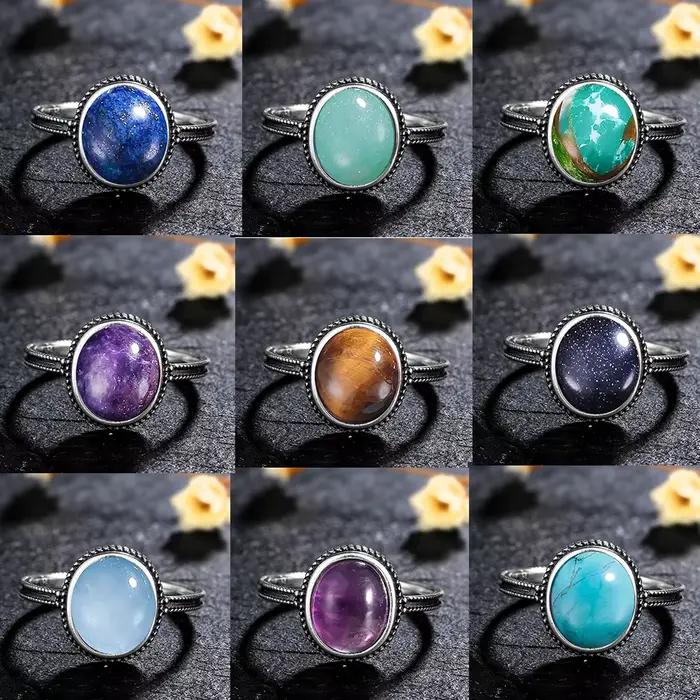 Bague Améthyste Vintage en Argent 925 Élégante pour Femmes Occasions Spéciales Mariage Anniversaire Fête Cadeau Chic