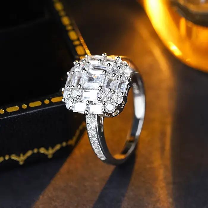 Bague de fiançailles Simple en zircone pour femmes, bijoux de mariage minimalistes en argent 925, cadeau de promesse pour elle