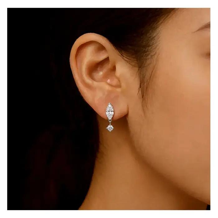 COSYA – boucles d'oreilles en moissanite pour femmes