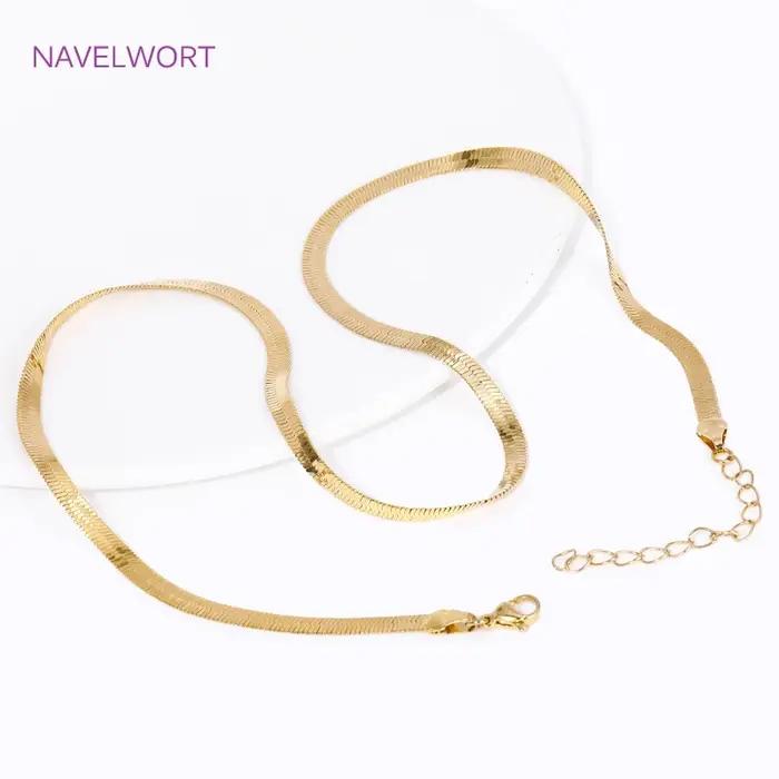 Collier en laiton plaqué or 18 carats pour femmes