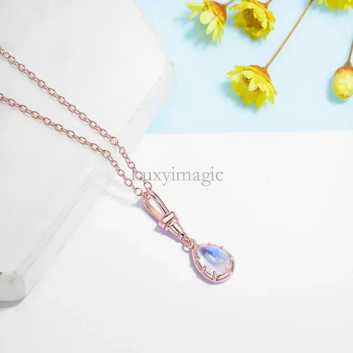 Luxyimagic – collier en pierre de lune pour femmes
