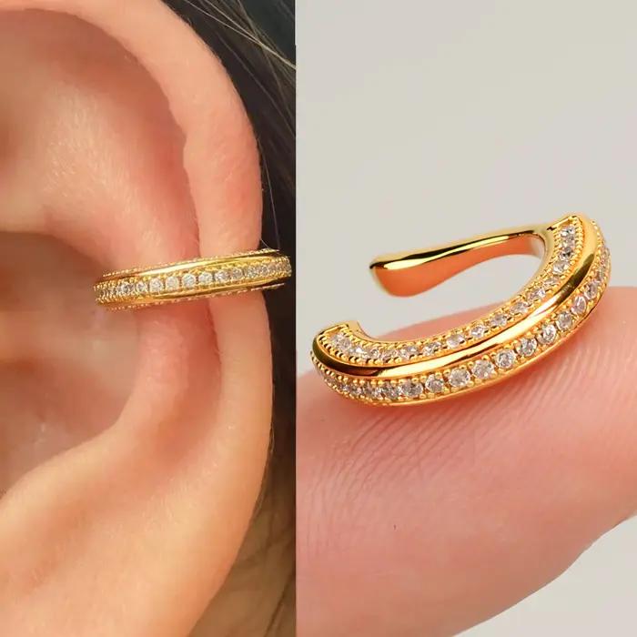 Boucles d'oreilles à Clip en Zircon délicat pour femmes