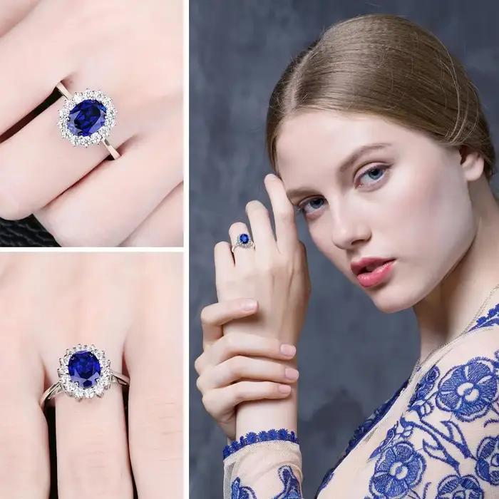 Bague de fiançailles princesse Diana en argent Sterling 925
