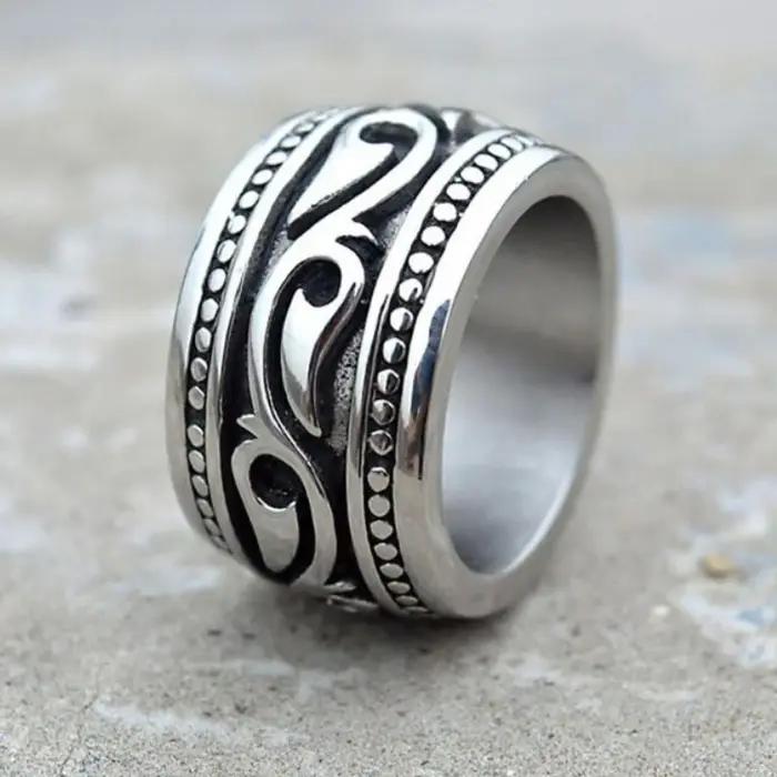 Bagues Totem de Pouce Celtique Punk en Acier Inoxydable Bijoux Polyvalents à La Mode Pour Hommes Occasions Spéciales