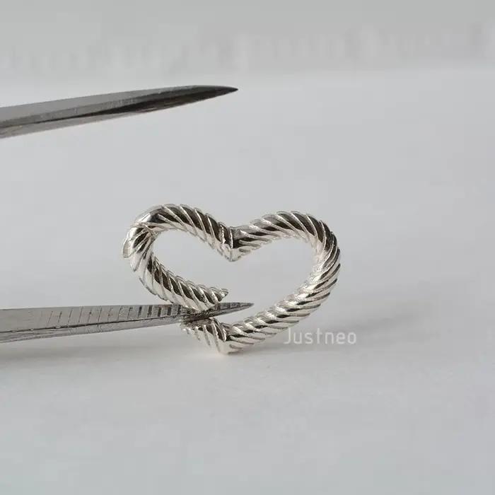 Anneaux à ressort en argent regardé 925, crochets à clip à ressort, anneaux fendus en métal argenté, petit fermoir à pince pour bijoux exécutifs