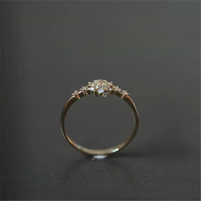 Bague flocon de neige en Zircon brillant pour femmes