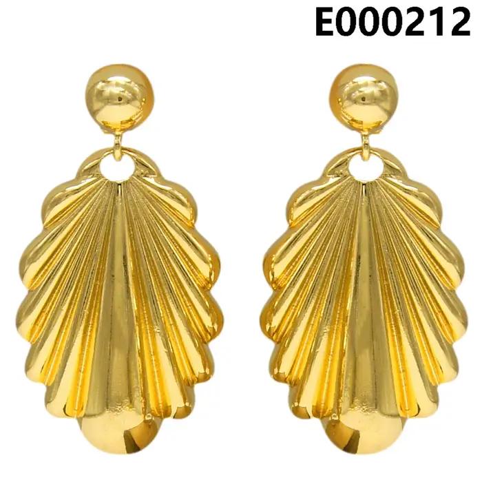 Grandes boucles d'oreilles italiennes en or 18 carats