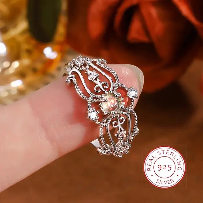 Bague classique pour femmes avec géométrie irrégulière, bijoux brillants de haute qualité, plaqué ar