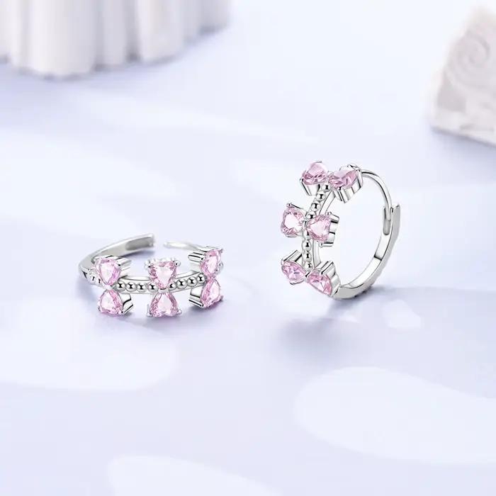Boucles d'oreilles en argent Sterling 925 pour femmes avec certificat GDTC pour occasions spéciales et designs originaux