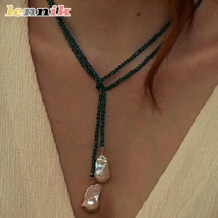 LENNIK Collier de perles baroques