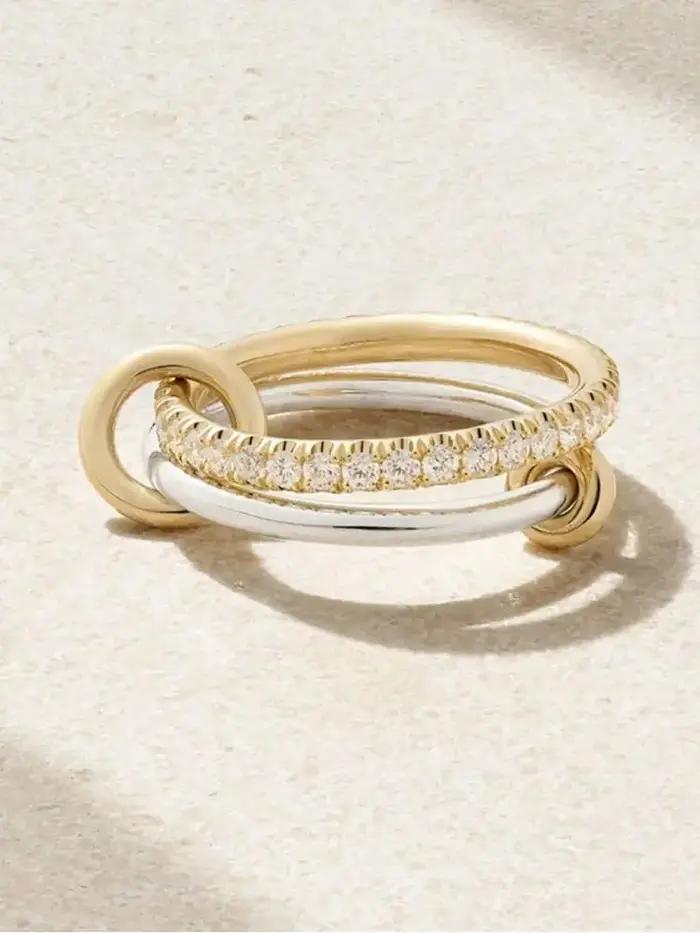 Bague de luxe en argent Sterling 925 pour femmes, magnifique et polyvalente, en Zircon à trois Inter