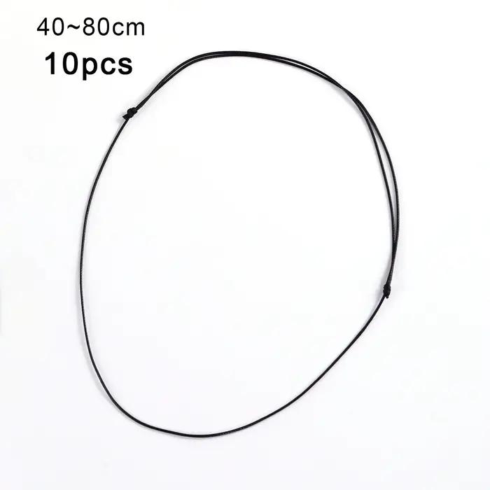 Collier ras du cou réglable en cuir véritable noir, 1/1, 5/2mm, cordon coulissant avec nœud pour la