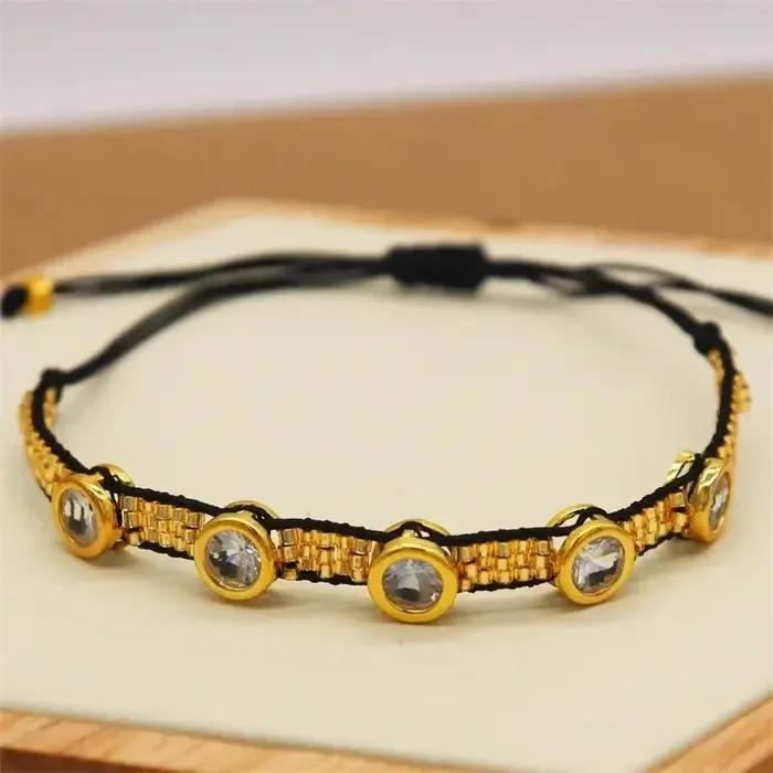 Bracelet en perles de riz design cœur tricoté à la main style bohème réglable pour femmes occasions spéciales