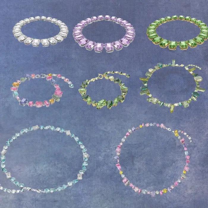 Livraison gratuite 2025 ensemble de bijoux à fleurs en cristal arc-en-ciel à la mode boucle d'oreille