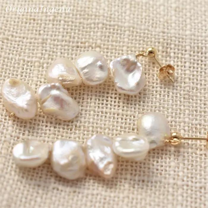 Boucles d'oreilles en perles baroques pour femmes