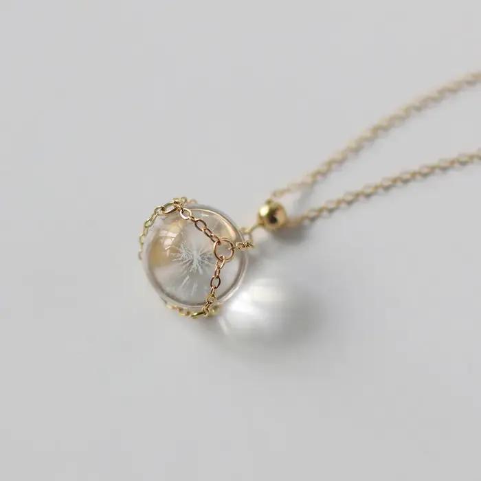 Boucle de cristal plaquée or 18 carats collier avec pendentif acier inoxydable pour femmes occasions spéciales mariage demoiselle d'honneur