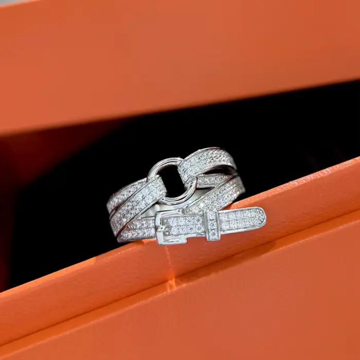 Bague SLJELY en argent Sterling 925 sertie de zirconium blanc élégante pour femmes occasions festives et cadeaux