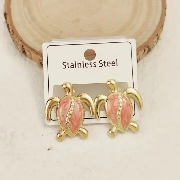 Boucles d'oreilles en forme de tortue de mer pour femmes