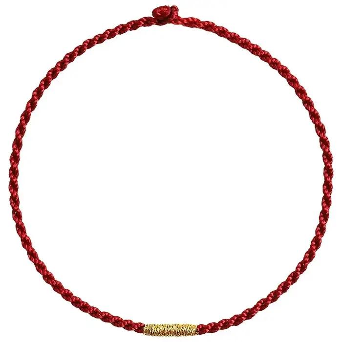 Bracelet en corde rouge ethnie avec pendentif en perles rouges DIY, bracelet d'amitié pour femme, cadeau original pour mère, épouse, fille, amie pour occasions spéciales