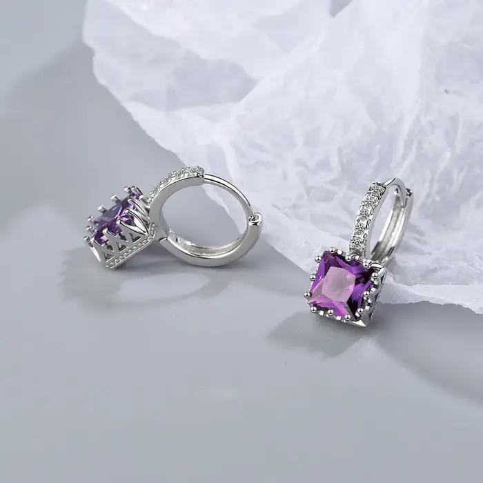 Boucles d'oreilles en argent Sterling 925 et Zircon AAA pour femmes