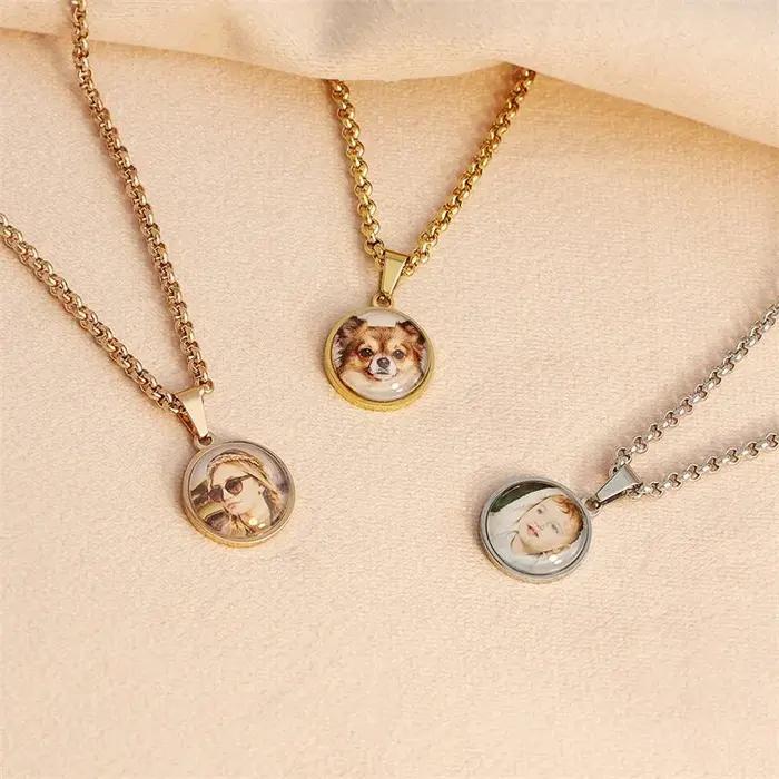Collier photo personnalisé pour femmes