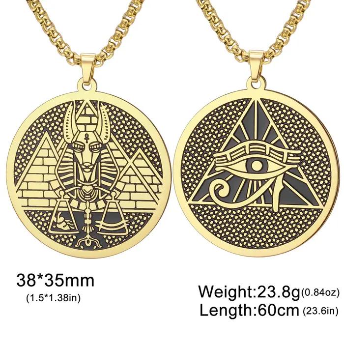Collier double face du dieu égyptien Anubis