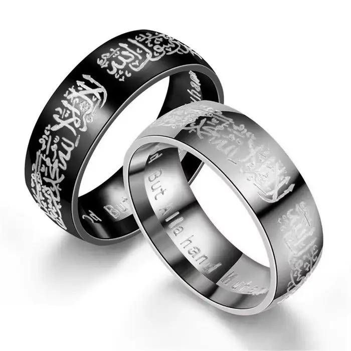 Maxmoon-Bague en titane et acier pour hommes et femmes, matiques de messager, bague vintage, bague d