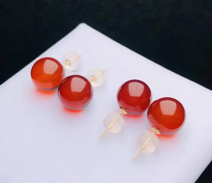 Boucle d'oreille certifiée haut de gamme en or véritable 18 carats